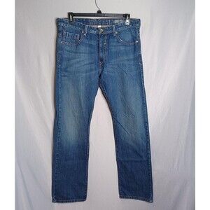 Levi's SilverTab Jeans Mens 36x32 Blue Slim Straight Flap Back Pockets Denim